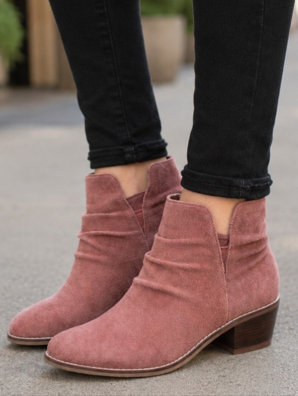 Cole Haan Alanyna Western Boho Minimalist Suede Slouch Comfort Bootie 7.5M
